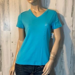 E3-  sm- Size small NWT Anne Klein Blue Tee Shirt